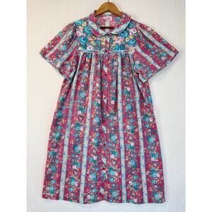 Smart Time Floral House Dress Snap‎ Mumu Cottage Core Mamas Family